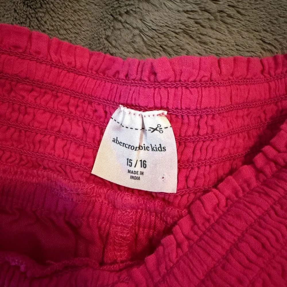 Abercrombie Kids Linen Fuchsia Pants 15/16